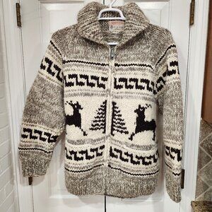 Tuak Cowichan Sweater - L to XL - Reindeer - Beige